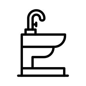 Bidet,bathroom,hygienic,hygiene,clean icon