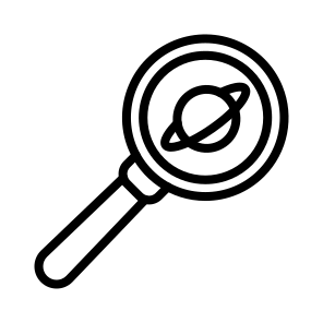 Exploration,explore,search,magnifying Glass,space icon
