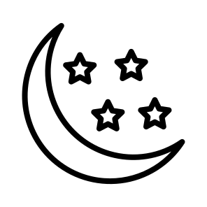 Half Moon,night,moon,moon And Stars,stars icon