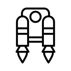 Jetpack,fly,transportation,science,technology icon