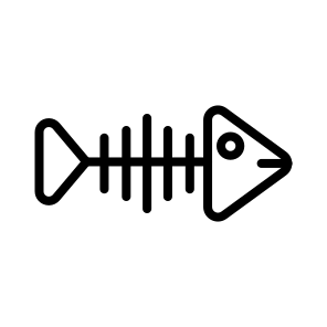 Fish Tail,fish,tail,bones,fish Bones icon