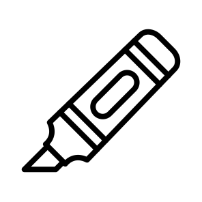 Highlighter,marker,education,underline,draw icon