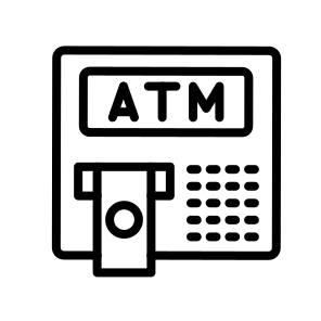 Atm,money,withdraw,banking,cash,transaction,machine,bank,currency icon