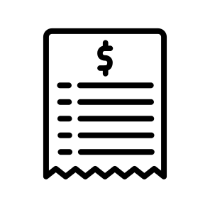 Bill,payment,invoice,due,amount,receipt,cost,charge,statement icon