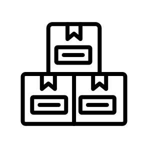 Boxes,containers,storage,packaging,packages,cartons,organization,packing,arrange icon