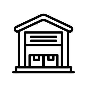 Warehouse,storage,stock,inventory,goods,distribution,depot,facility,logistics icon
