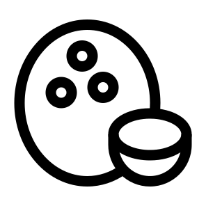 Coconut, Fruit, Tropical, Brown, Husk, White, Edible, Water, Milk icon