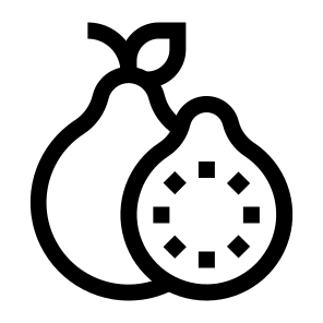 Guava, Fruit, Tropical, Green, Sweet, Edible, Seeds, Tropical, Vitamin C icon