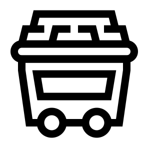 Coal Trolley, Transportation, Coal, Trolley, Industrial, Mining, Freight, Carriage, Haulage icon