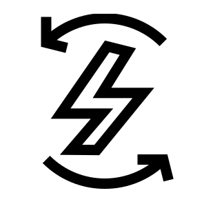 Electricity Recycling, Energy, Recycling, Electricity, Sustainable, Power, Renewable, Conservation, Green icon