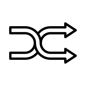 Shuffle,two,crossing,arrows,arrow icon