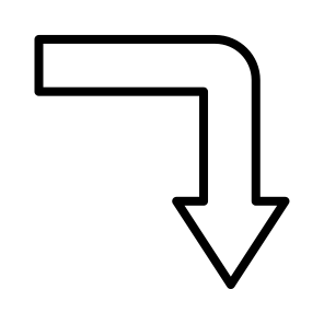 Turn Down,direction,arrows,interface,down icon