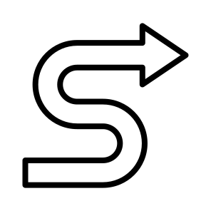 Zigzag,arrow,directional Sign,arrows,zigzag Arrow icon
