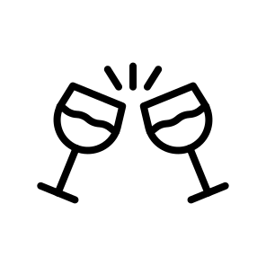 Toast, Drink, Celebration, Raise, Clink, Cheers, Wine, Propose, Glasses icon