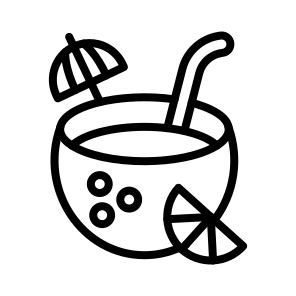 Coconut Water,coconut Drink,food And Restaurant,beverage,straw icon