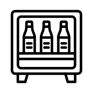 Minibar,fridge,refrigerator,wine Bottles,alcoholic Drinks icon