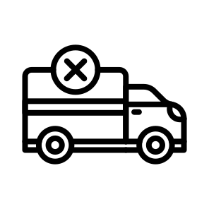 Failed Delivery, Unsuccessful, Missed, Failed, Attempt, Undelivered icon