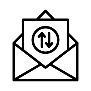 Letter Sorting, Sort, Arrange, Organize, Mail, Alphabetize icon