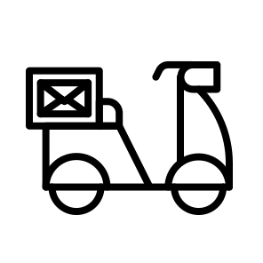 Mail Bike, Bicycle, Postal, Delivery, Bike, Cyclist icon