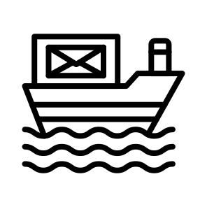 Mail Boat, Watercraft, Postal, Delivery, Ship, Vessel icon