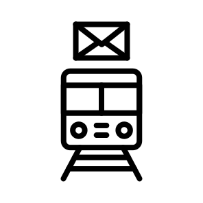 Mail Train, Railway, Postal, Delivery, Transport, Railroad icon