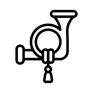 Post Horn, Musical, Instrument, Trumpet, Sound, Melody icon