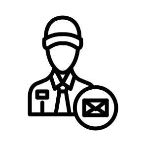 Post Office Clerk Male, Postal, Worker, Employee, Clerk, Service icon