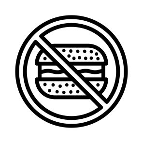 No Food,no Eating,no Junk Food,forbidden,no Burger icon