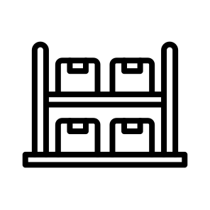 Rack,stock,storage,boxes,furniture icon