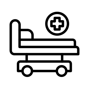 Bed,hospital Bed,illness,clinic,healthcare And Medical icon