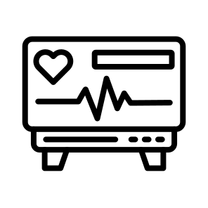 Heart Monitoring,heart Beat,hospital,heart Rate,healthcare And Medical icon