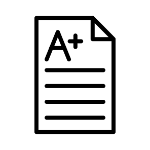 A+,test,a Plus,result,school icon