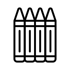 Crayons,crayon,education,colors,colours icon