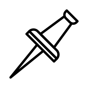 Push Pin,pin,attach,attachment,office Material icon