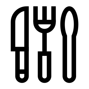 Cutlery, Cutlery, Utensils, Silverware, Knives, Forks, Spoons, Eating, Dining icon