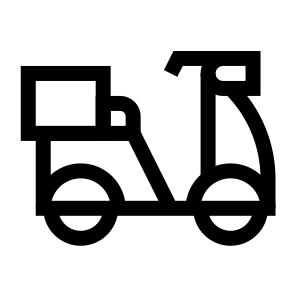 Delivery Bike, Delivery, Bike, Order, Service, Convenience, Restaurant, Transportation, Carrying icon