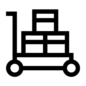 Delivery Cart, Delivery, Cart, Order, Service, Convenience, Restaurant, Transportation, Carrying icon