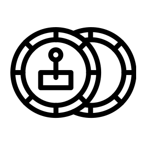 Coin,coins,money,stack,joystick icon