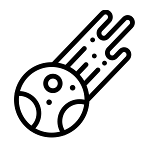 Meteor,asteroid,miscellaneous,astronomy,space icon