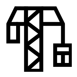 Tower Crane, Crane, Tower, Construction, Lifting, Heavy Equipment, Machinery, Building, Hoist icon