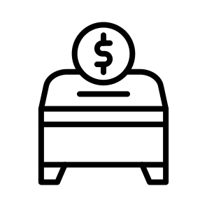 Zakat,charity,donation,coin,box icon