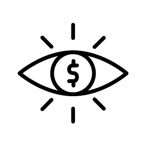 Vision,eye,view,dollar,visibility icon