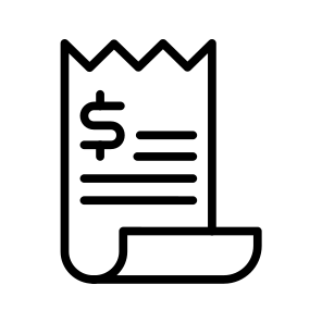 Bill,receipt,invoice,payment,hotel Bill icon
