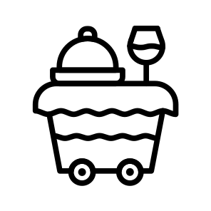 Food Trolley,hotel Service,food And Restaurant,serving Dish,trolley icon