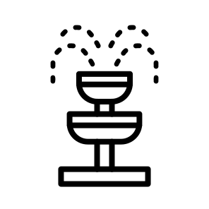 Fountain,garden,park,village,gardening icon