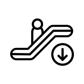 Escalator Down,escalator,escalator Sign,stairs,railway Station icon
