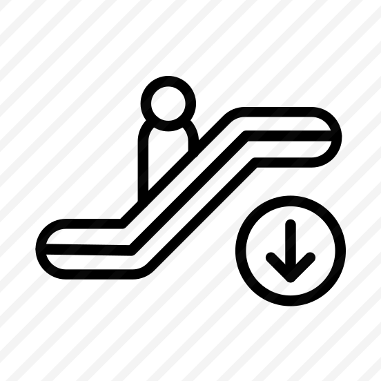 Escalator Down,escalator,escalator Sign,stairs,railway Station preview