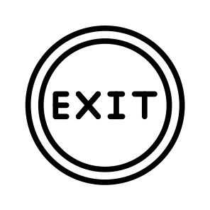 Exit,logout,signaling,signs,signal icon
