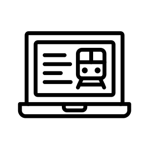Online Booking,trip,train,booking,ticket icon
