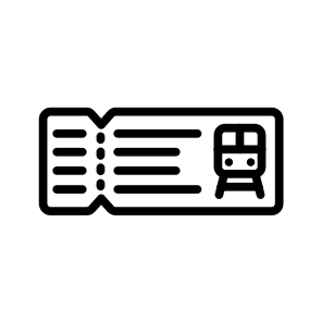 Train Ticket,ticket,pass,tickets,rail Tickets icon